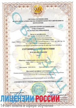 Образец сертификата соответствия Артемовский Сертификат OHSAS 18001